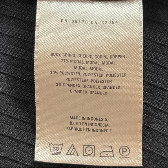 Anthropologie Kingslover Black Ribbed Knit Midi Dress Size S - Picture 14 of 14